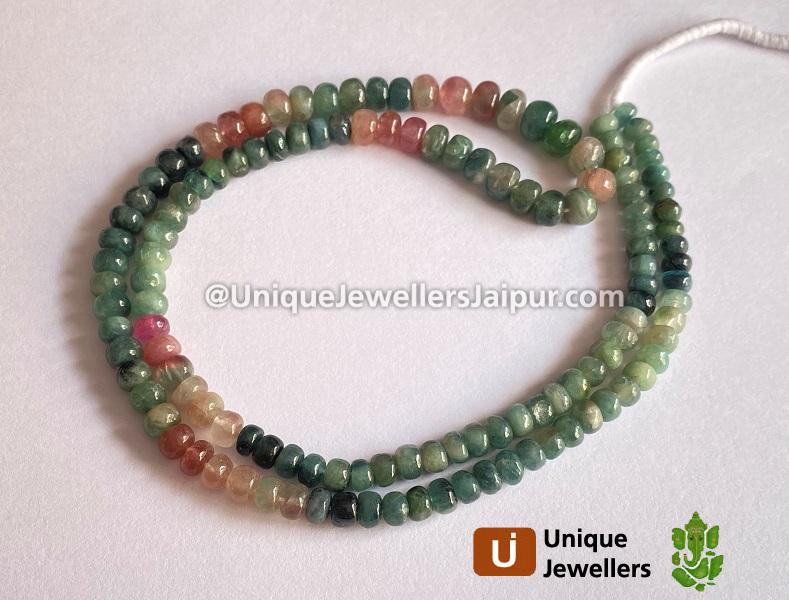 Tourmaline Smooth Roundelle Beads